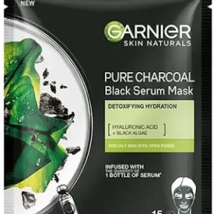 Garnier Pure Charcoal Black Serum Mask| Pack Of 2